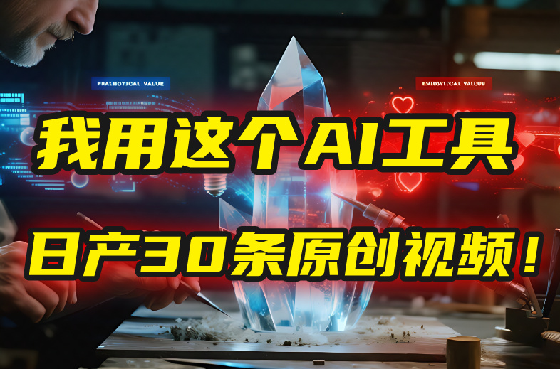 别再真人出镜了!我用这个AI工具,1张照片就能日产30条原创视频!大成网创吧-网创项目资源站-副业项目-创业项目-搞钱项目大成网创吧