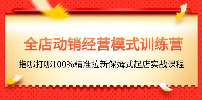 全店动销-经营模式训练营，指哪打哪100%精准拉新保姆式起店实战课程大成网创吧-网创项目资源站-副业项目-创业项目-搞钱项目大成网创吧