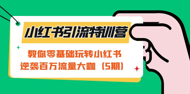 小红书引流特训营-第5期：教你零基础玩转小红书，逆袭百万流量大咖大成网创吧-网创项目资源站-副业项目-创业项目-搞钱项目大成网创吧