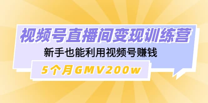 视频号直播间变现训练营大成网创吧-网创项目资源站-副业项目-创业项目-搞钱项目大成网创吧