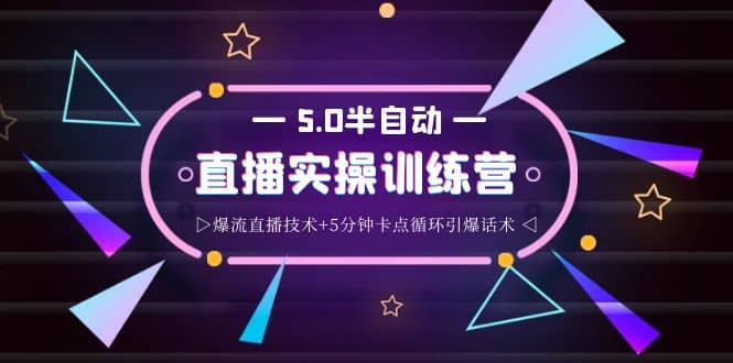 蚂蚁·5.0半自动直播2345打法，半自动爆流直播技术+5分钟卡点循环引爆话术大成网创吧-网创项目资源站-副业项目-创业项目-搞钱项目大成网创吧