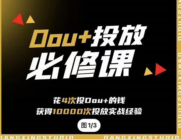 代同学DOU+投放训练营，用付费流量撬动大额自然流量，过得超额变现转化大成网创吧-网创项目资源站-副业项目-创业项目-搞钱项目大成网创吧