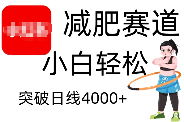 小红书减肥赛道，小白轻松日利润4000+大成网创吧-网创项目资源站-副业项目-创业项目-搞钱项目大成网创吧