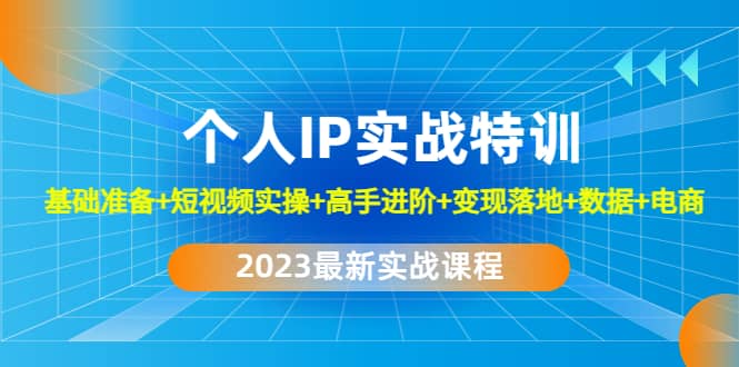 2023个人IP实战特训：基础准备+短视频实操+高手进阶+变现落地+数据+电商大成网创吧-网创项目资源站-副业项目-创业项目-搞钱项目大成网创吧