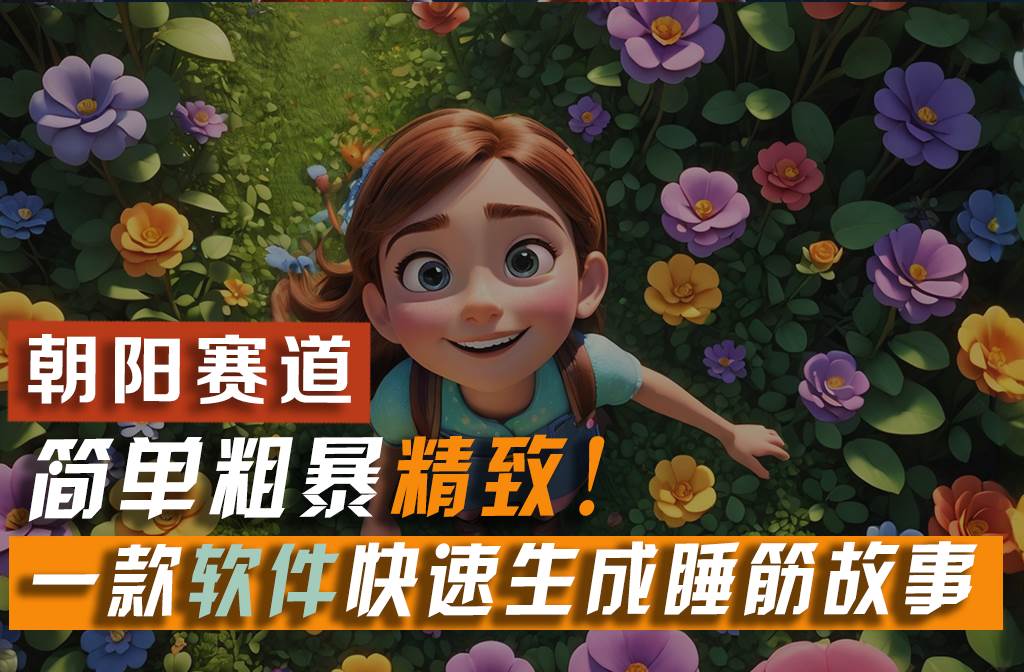 利用一款软件5分钟一条爆款睡前故事，简单粗暴精致！小白月入2w+大成网创吧-网创项目资源站-副业项目-创业项目-搞钱项目大成网创吧