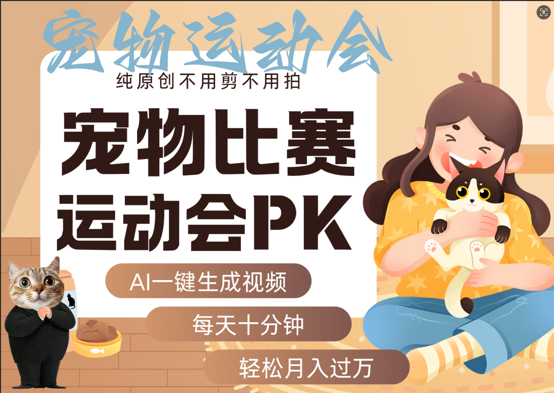 AI萌宠运动员跳水 射击  篮球  足球比赛   每天十分钟 附详细提示词文案库  代替做素材 卖提示词 卖虚拟资料  卖宠物产品 做宠物私人定制产品  带徒弟 带陪跑 卖课  创作者分成 月入5W+大成网创吧-网创项目资源站-副业项目-创业项目-搞钱项目大成网创吧