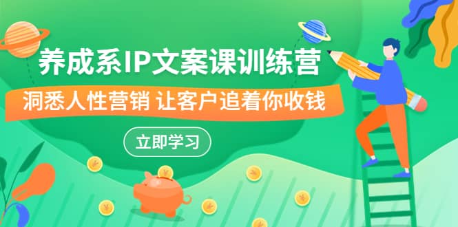养成系-IP文案课训练营，文案心法的天花板 洞悉人性营销 让客户追着你收钱大成网创吧-网创项目资源站-副业项目-创业项目-搞钱项目大成网创吧