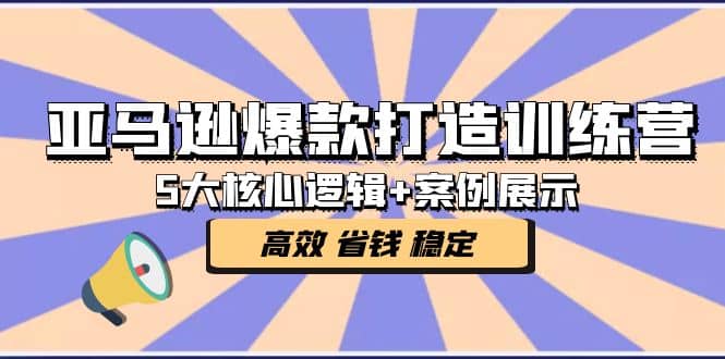 亚马逊爆款打造训练营：5大核心逻辑+案例展示 打造爆款链接 高效 省钱 稳定大成网创吧-网创项目资源站-副业项目-创业项目-搞钱项目大成网创吧