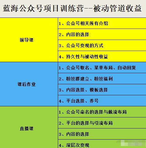 米辣微课·蓝海公众号项目训练营，手把手教你实操运营公众号和小程序变现大成网创吧-网创项目资源站-副业项目-创业项目-搞钱项目大成网创吧