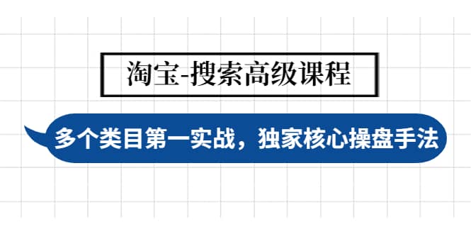 淘宝-搜索高级课程：多个类目第一实战，独家核心操盘手法大成网创吧-网创项目资源站-副业项目-创业项目-搞钱项目大成网创吧