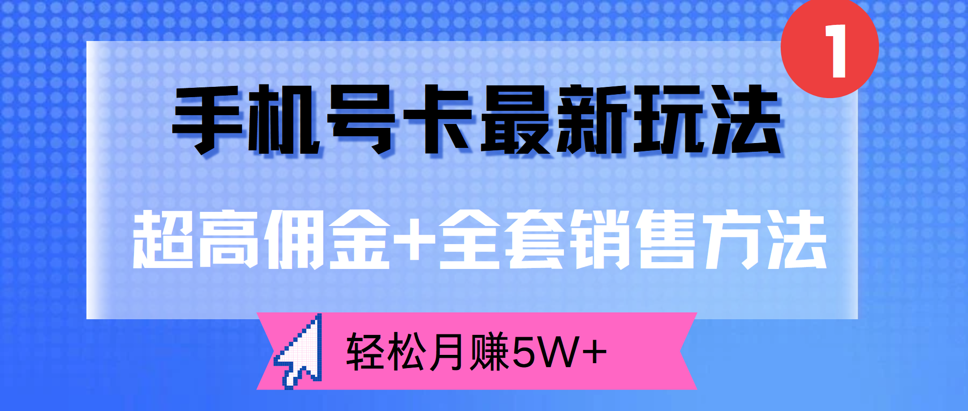 超高佣金+全套销售方法，手机号卡最新玩法，轻松月赚5W+大成网创吧-网创项目资源站-副业项目-创业项目-搞钱项目大成网创吧