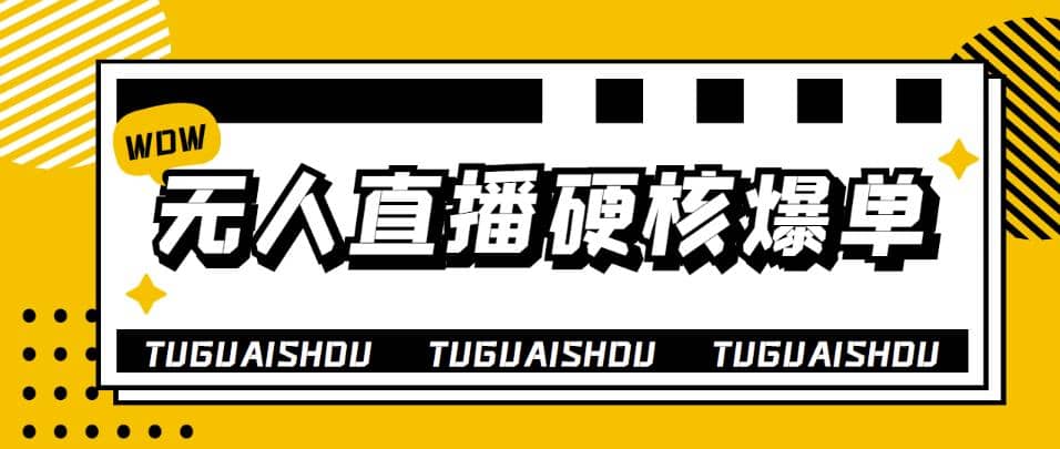 大飞无人直播硬核爆单技术，轻松玩转无人直播大成网创吧-网创项目资源站-副业项目-创业项目-搞钱项目大成网创吧