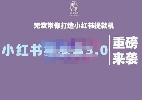 谢无敌·小红书实战营3.0，无敌带你打造小红书提款机 价值7999元大成网创吧-网创项目资源站-副业项目-创业项目-搞钱项目大成网创吧