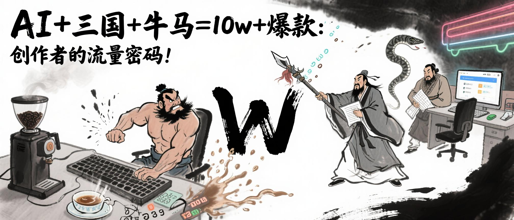 AI+三国+牛马=10w+爆款：创作者的流量密码！大成网创吧-网创项目资源站-副业项目-创业项目-搞钱项目大成网创吧