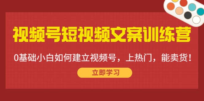 视频号短视频文案训练营：0基础小白如何建立视频号，上热门，能卖货！大成网创吧-网创项目资源站-副业项目-创业项目-搞钱项目大成网创吧