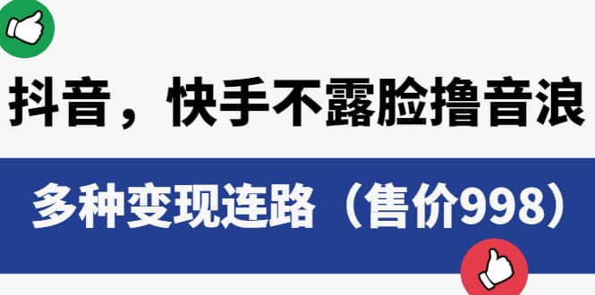 抖音，快手不露脸撸音浪项目，多种变现连路（售价998）大成网创吧-网创项目资源站-副业项目-创业项目-搞钱项目大成网创吧