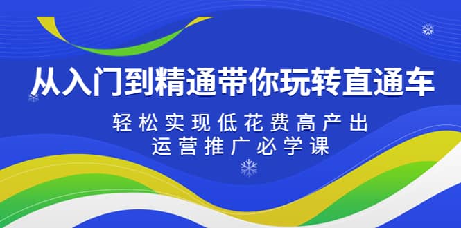 从入门到精通带你玩转直通车：轻松实现低花费高产出，35节运营推广必学课大成网创吧-网创项目资源站-副业项目-创业项目-搞钱项目大成网创吧