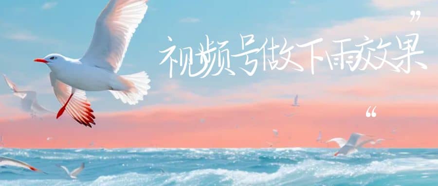 视频号做下雨视频一个账号一周涨粉10W+年入100w大成网创吧-网创项目资源站-副业项目-创业项目-搞钱项目大成网创吧