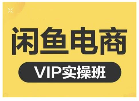 闲鱼电商零基础入门到进阶VIP实战课程，帮助你掌握闲鱼电商所需的各项技能大成网创吧-网创项目资源站-副业项目-创业项目-搞钱项目大成网创吧