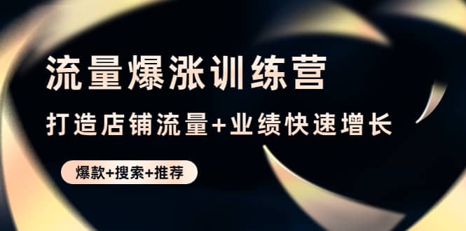 流量爆涨训练营：打造店铺流量+业绩快速增长 (爆款+搜索+推荐)大成网创吧-网创项目资源站-副业项目-创业项目-搞钱项目大成网创吧