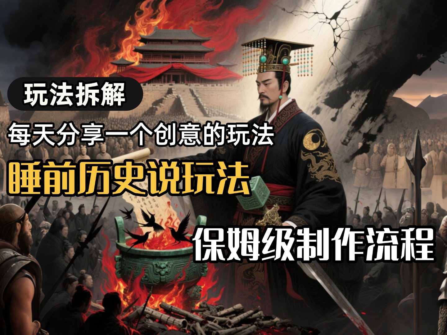 13条作品涨粉24.5万，全流程拆解睡前历史说，保姆级教程大成网创吧-网创项目资源站-副业项目-创业项目-搞钱项目大成网创吧