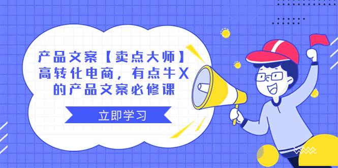产品文案【卖点大师】高转化电商，有点牛X的 产品文案必修课大成网创吧-网创项目资源站-副业项目-创业项目-搞钱项目大成网创吧