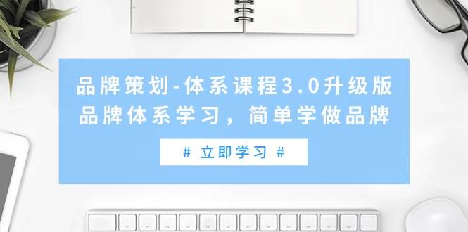 品牌策划-体系课程3.0升级版，品牌体系学习，简单学做品牌（高清无水印）大成网创吧-网创项目资源站-副业项目-创业项目-搞钱项目大成网创吧