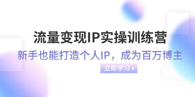 流量变现-IP实操训练营：新手也能打造个人IP，成为百万博主（46节课）大成网创吧-网创项目资源站-副业项目-创业项目-搞钱项目大成网创吧