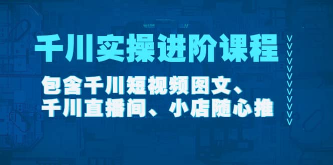 千川实操进阶课程（11月更新）包含千川短视频图文、千川直播间、小店随心推大成网创吧-网创项目资源站-副业项目-创业项目-搞钱项目大成网创吧