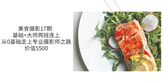 美食摄影17期 基础+大师两班连上，从0基础走上专业摄影师之路-价值5500大成网创吧-网创项目资源站-副业项目-创业项目-搞钱项目大成网创吧