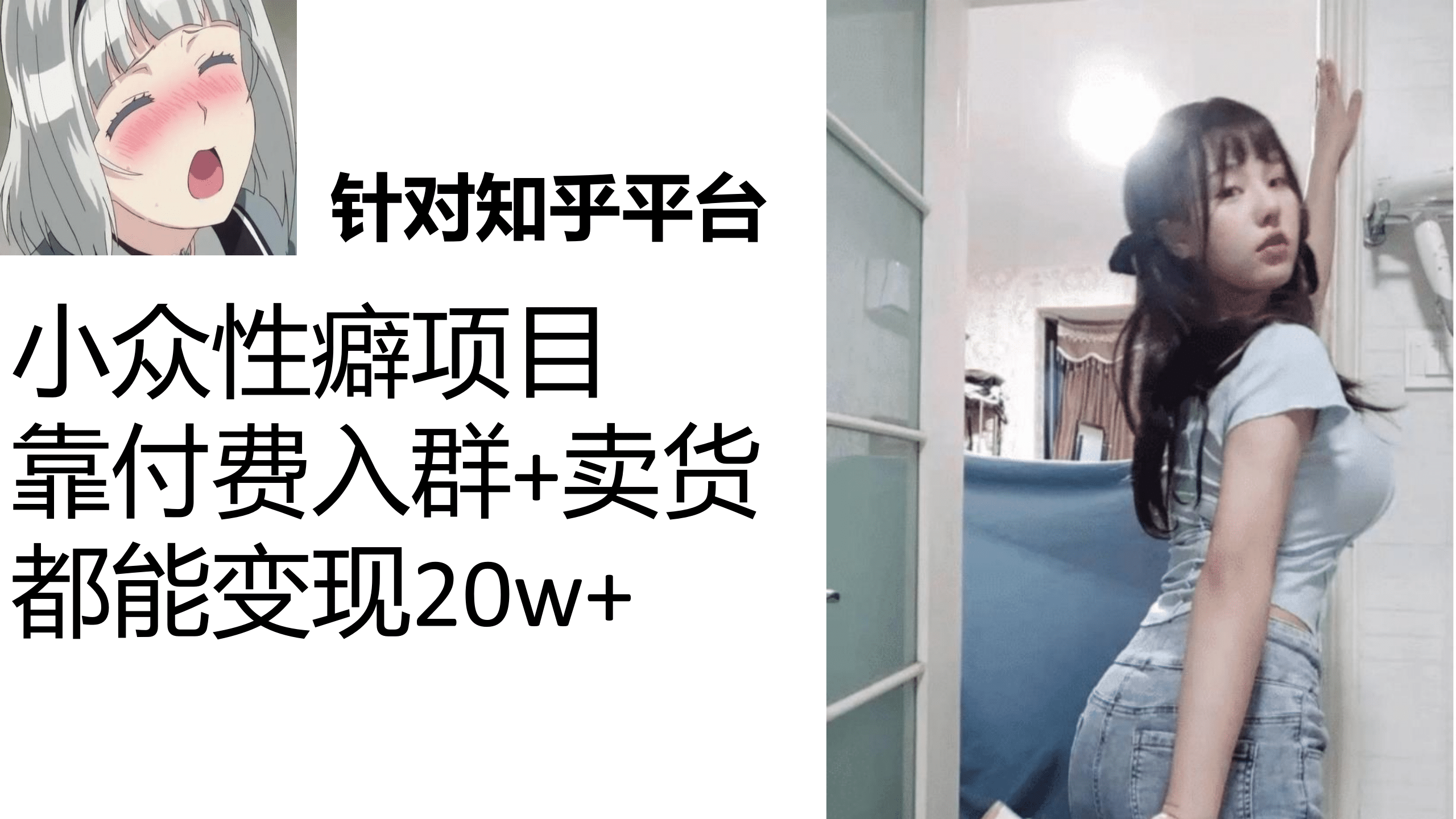 知乎小众性癖项目，Lsp的钱才是最好赚的，付费建群+卖货变现20w大成网创吧-网创项目资源站-副业项目-创业项目-搞钱项目大成网创吧