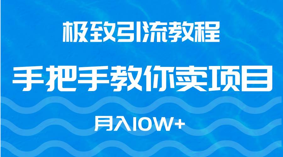 极致引流教程，手把手教你卖项目，月入10W+大成网创吧-网创项目资源站-副业项目-创业项目-搞钱项目大成网创吧