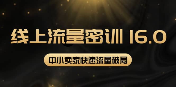 2022秋秋线上流量密训16.0：包含 暴力引流10W+中小卖家流量破局技巧 等等！大成网创吧-网创项目资源站-副业项目-创业项目-搞钱项目大成网创吧