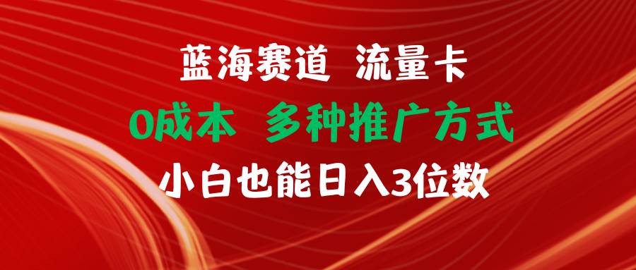 蓝海赛道 流量卡 0成本 小白也能日入三位数大成网创吧-网创项目资源站-副业项目-创业项目-搞钱项目大成网创吧