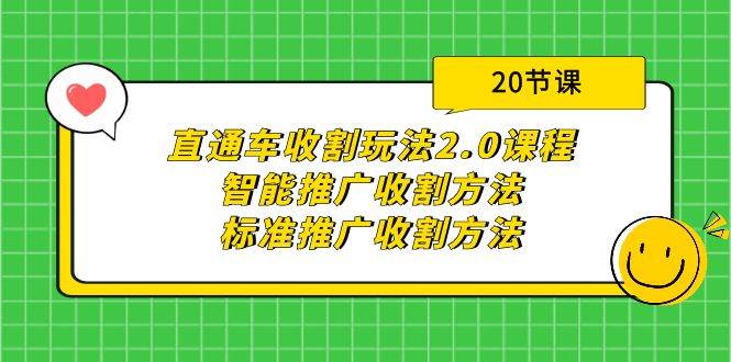 直通车收割玩法2.0课程：智能推广收割方法+标准推广收割方法（20节课）大成网创吧-网创项目资源站-副业项目-创业项目-搞钱项目大成网创吧