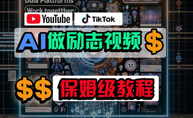 利用AI制作励志视频，在YouTube和TikTok赚钱，小白可做（附工具）大成网创吧-网创项目资源站-副业项目-创业项目-搞钱项目大成网创吧