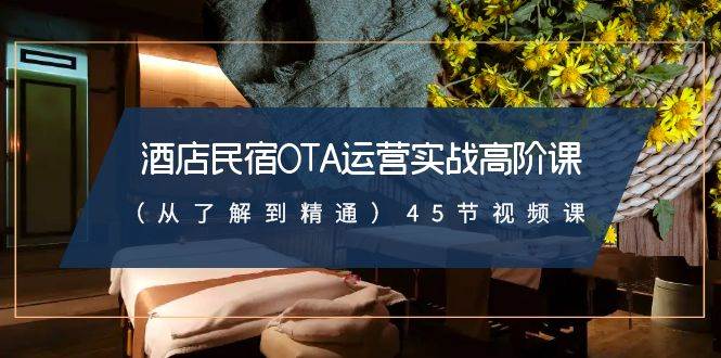 酒店民宿-OTA运营实战高阶课（从了解到精通）45节视频课大成网创吧-网创项目资源站-副业项目-创业项目-搞钱项目大成网创吧