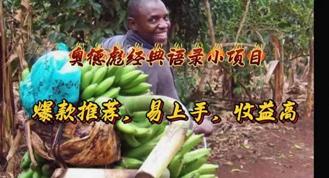 奥德彪经典语录小项目，爆款推荐，易上手，收益高大成网创吧-网创项目资源站-副业项目-创业项目-搞钱项目大成网创吧