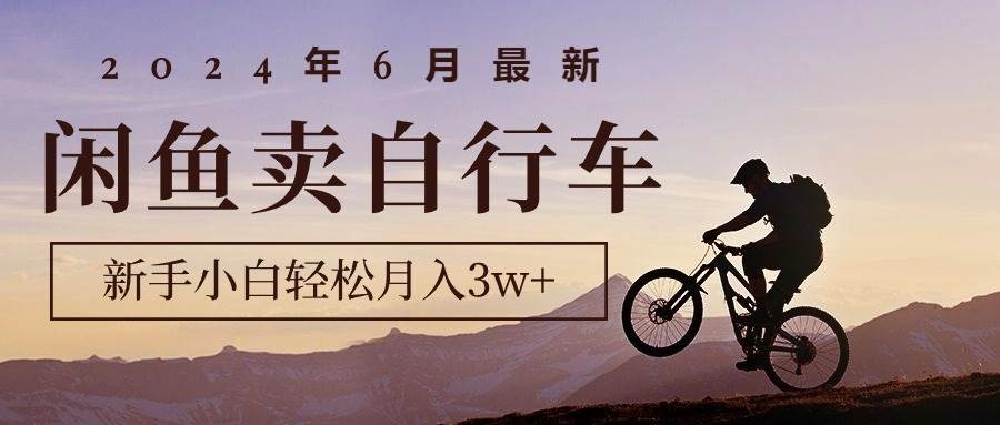 2024年6月最新闲鱼卖自行车，新手小白轻松月入3w+项目大成网创吧-网创项目资源站-副业项目-创业项目-搞钱项目大成网创吧