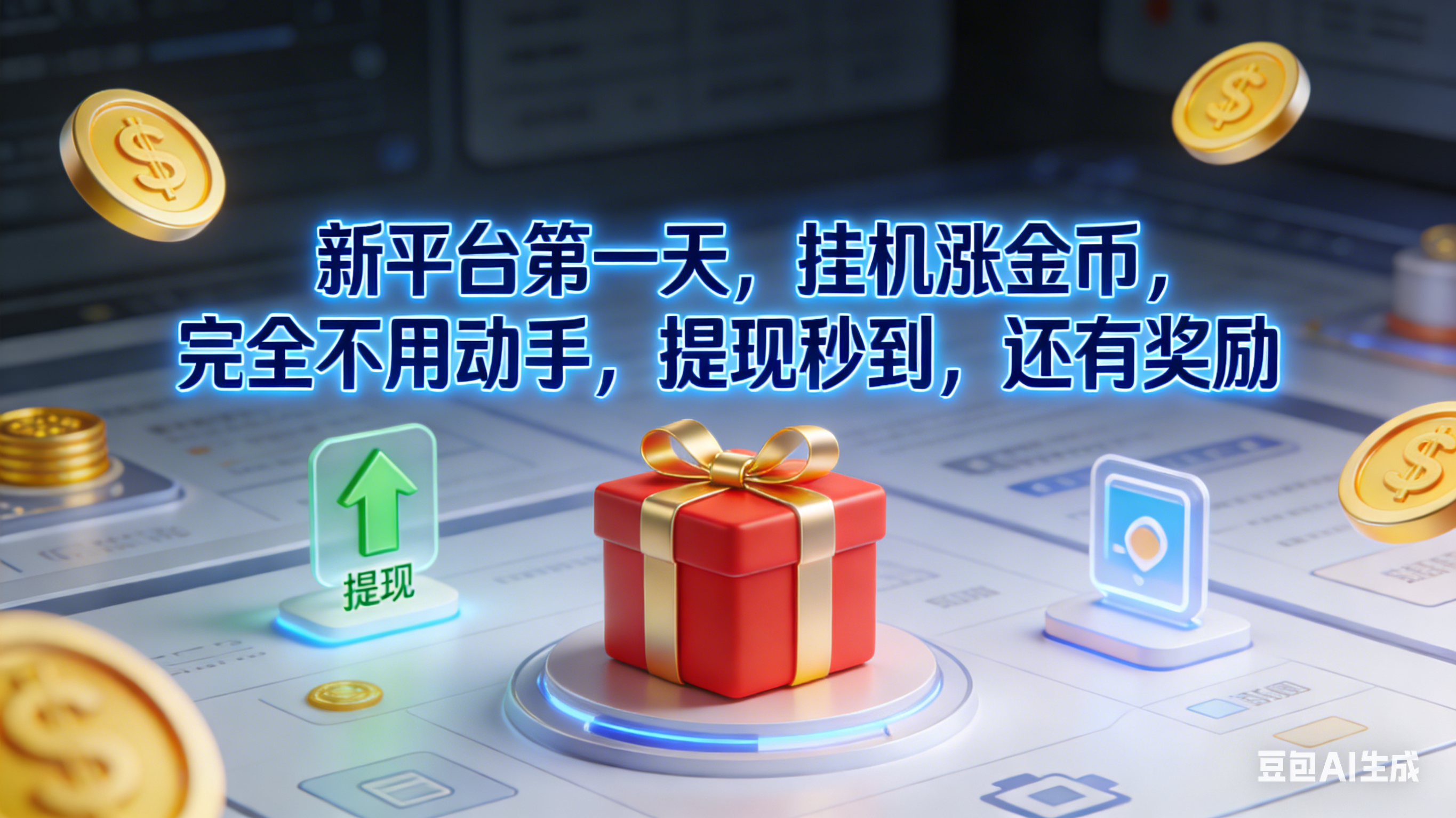 新平台第一天，挂机涨金币，完全不用动手，提现秒到，还有奖励大成网创吧-网创项目资源站-副业项目-创业项目-搞钱项目大成网创吧